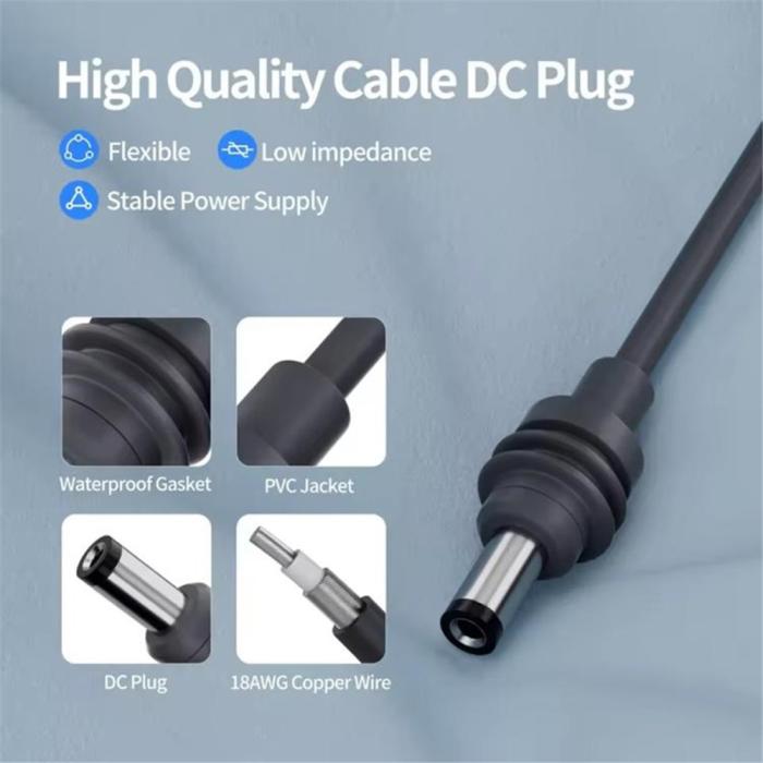 Bild 4, ONTEN 10m Starlink Mini Strömkabel till Billadapter 12V-24V