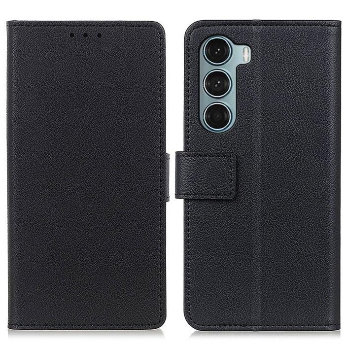 Bild 1, Motorola Moto G200 Fodral Solid Läder Svart