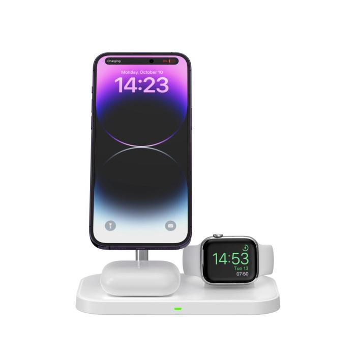Bild 4, Tech-Protect 15W 3in1 MagSafe Magnetisk Trådlös Laddare Vit