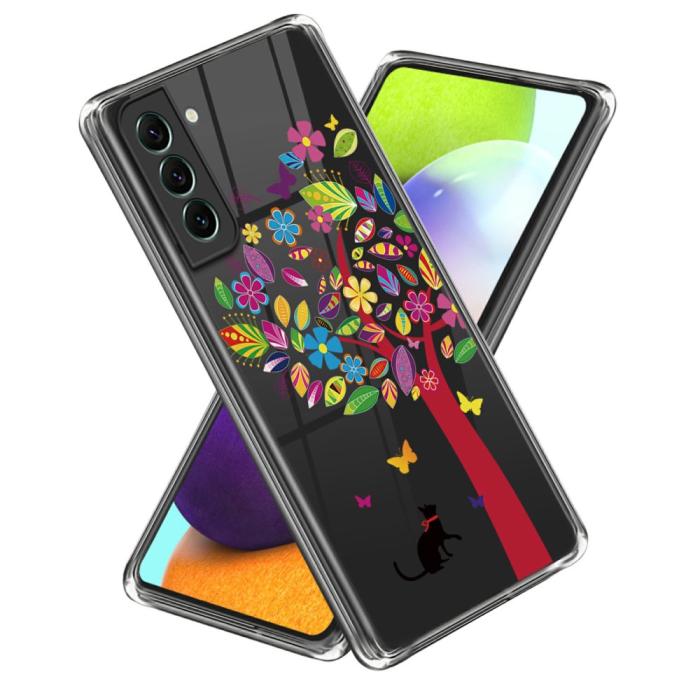 Bild 1, Samsung Galaxy S24 Plus Skal Med Tryck Blommigt Träd