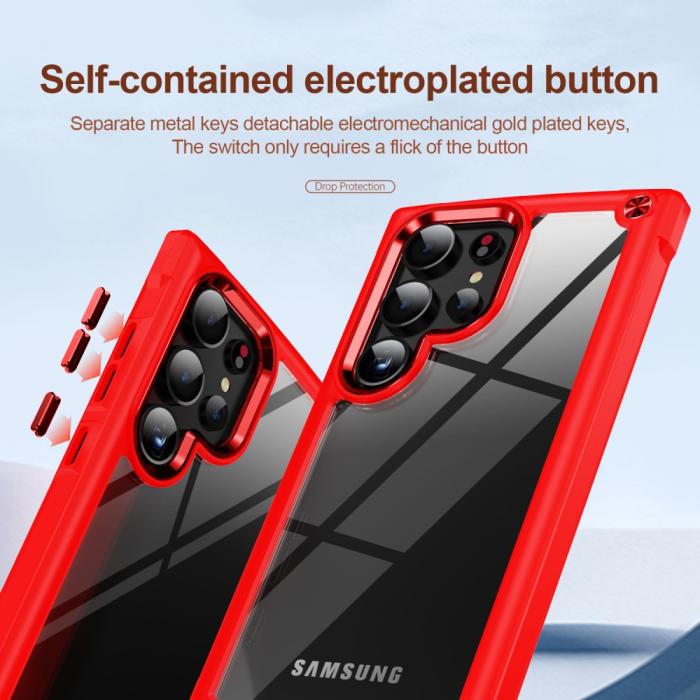 Bild 6, Galaxy S24 Ultra Skal Shockproof Hybrid Armor Röd