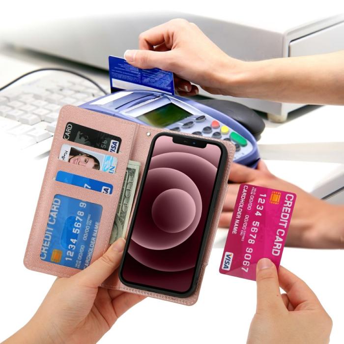 Bild 6, iPhone 15 Plus 2in1 Magnet Fodral Roséguld