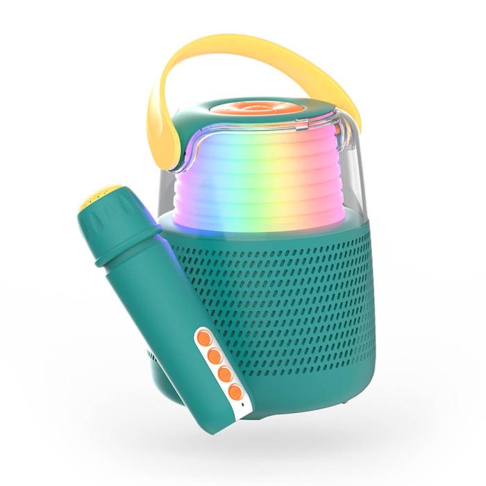 Bild 3, MOB Högtalare Karaoke Kit Mic LED Blå