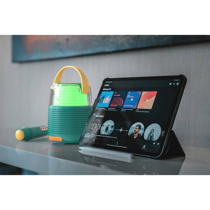 Bild 7, MOB Högtalare Karaoke Kit Mic LED Blå