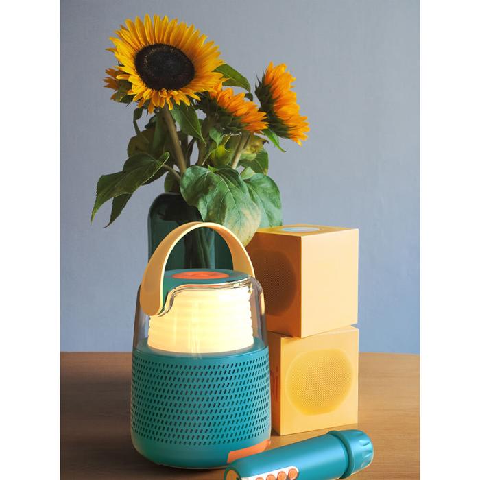 Bild 8, MOB Högtalare Karaoke Kit Mic LED Blå