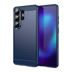 Samsung Galaxy S26 Ultra Skal Borstad St&aring;l Textur Bl&aring;