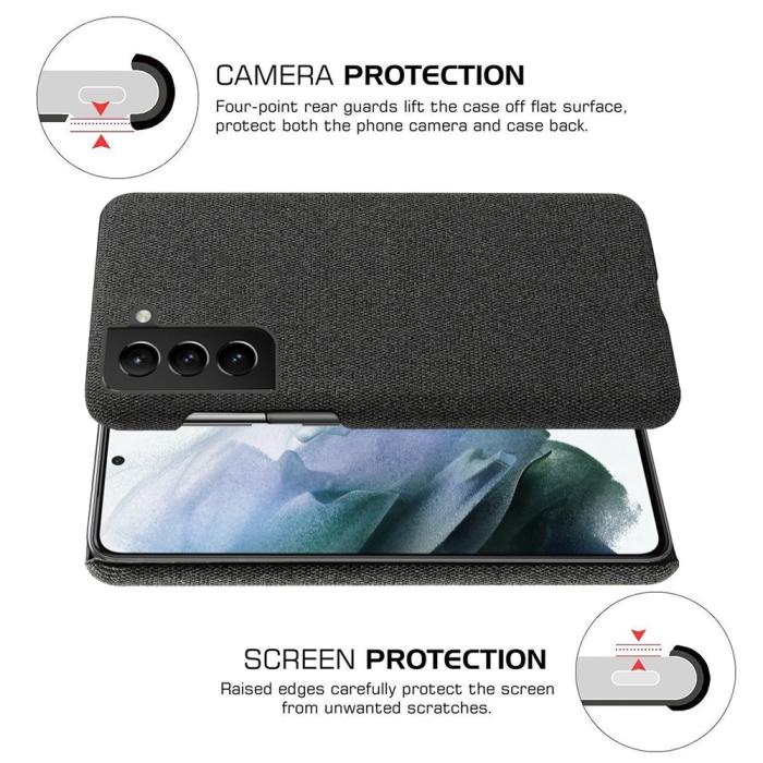 Bild 3, KSQ Samsung Galaxy S22 Plus Skal Tygbelagt Svart