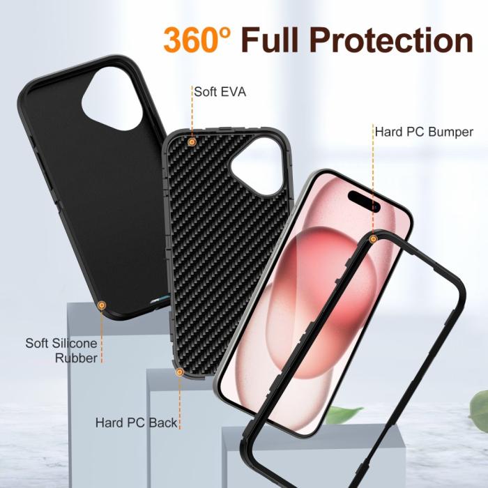 Bild 4, iPhone 16 Plus Skal Xtreme Shockproof Hybrid Svart