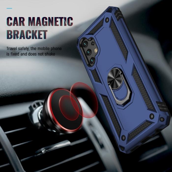 Bild 4, Samsung Galaxy A13 4G Skal Shockproof Ring Armor Blå
