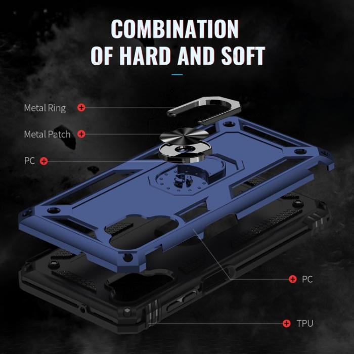 Bild 5, Samsung Galaxy A13 4G Skal Shockproof Ring Armor Blå