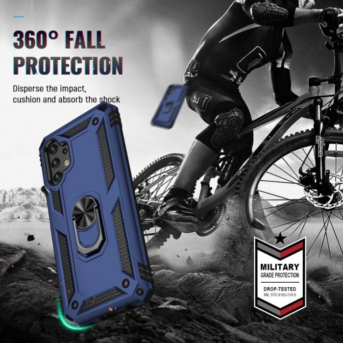 Bild 6, Samsung Galaxy A13 4G Skal Shockproof Ring Armor Blå