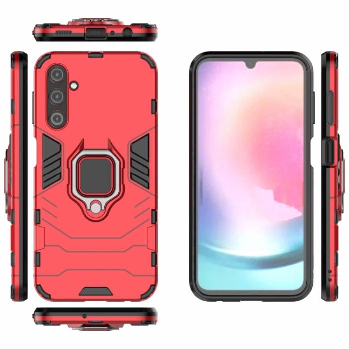 Bild 2, Samsung Galaxy A24 5G Skal Ring Hybrid Armor Röd