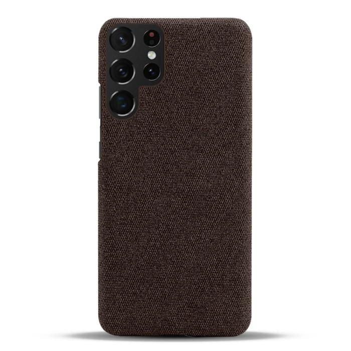 Bild 3, KSQ Samsung Galaxy S23 Ultra Skal Tygbelagt Brun