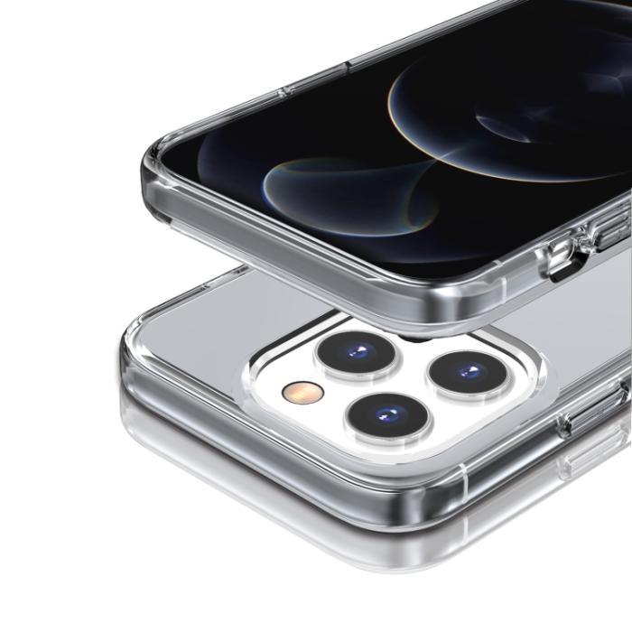 Bild 4, iPhone 14 Pro Max Skal Shockproof Semi Transparent Grå
