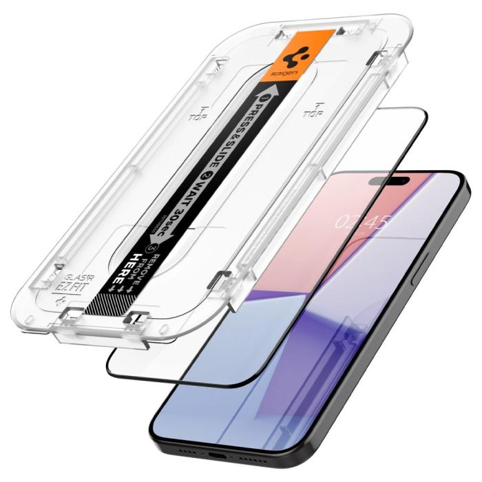 Bild 3, Spigen iPhone 15 Pro 2-PACK GLAS.tR FC 