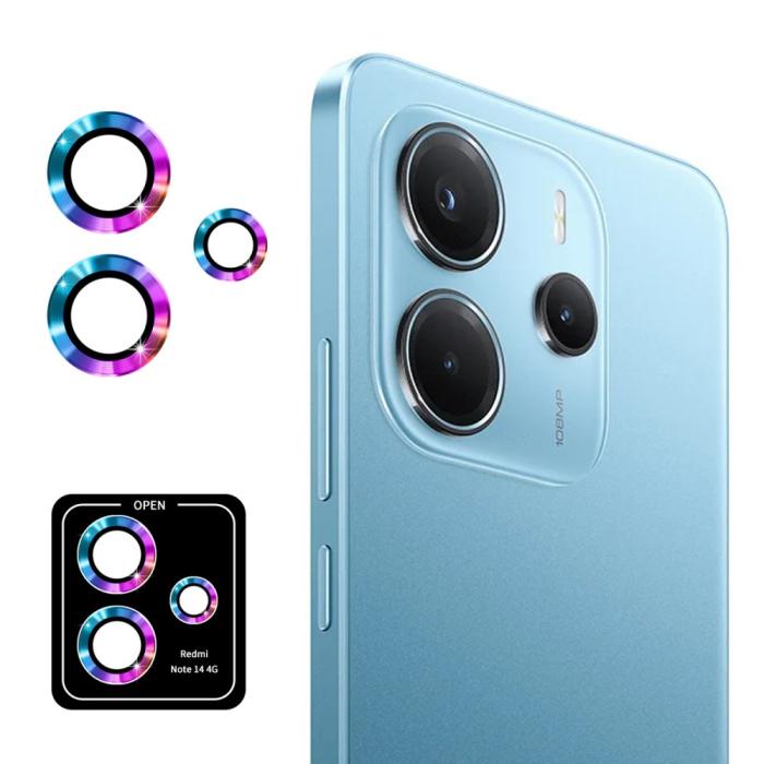 Bild 1, ENKAY Redmi Note 14 4G Linsskydd Härdat Glas Colorful