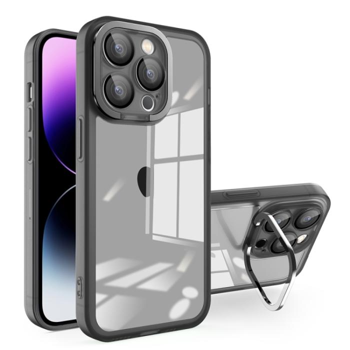 Bild 1, iPhone 15 Pro Skal Cam Kickstand Hybrid Svart