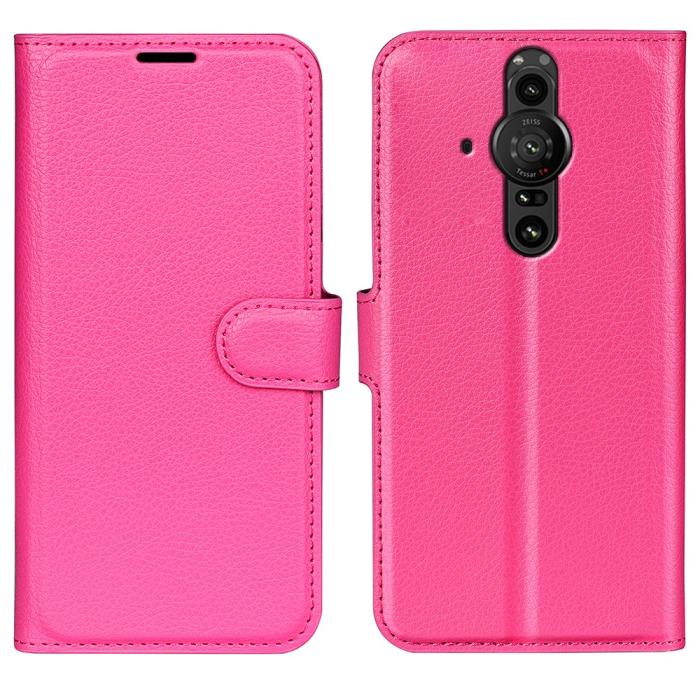 Bild 1, Sony Xperia Pro-I Fodral Litchi Textur Rosa