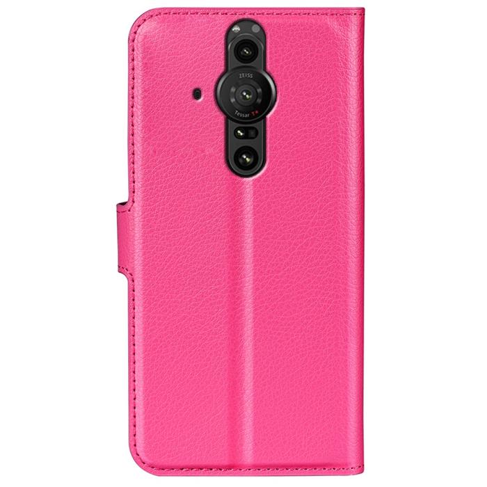 Bild 3, Sony Xperia Pro-I Fodral Litchi Textur Rosa