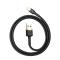 Baseus Cafule 0.5m Lightning Nylon Laddningskabel - Svart/Guld