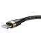Baseus Cafule 0.5m Lightning Nylon Laddningskabel - Svart/Guld