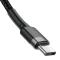 Baseus Cafule 1m 60W PD QC USB-C - USB-C Nylon Kabel - Svart/Grå