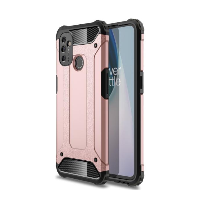 Bild 1, OnePlus Nord N100 - Armor Hybrid Skal - Roséguld