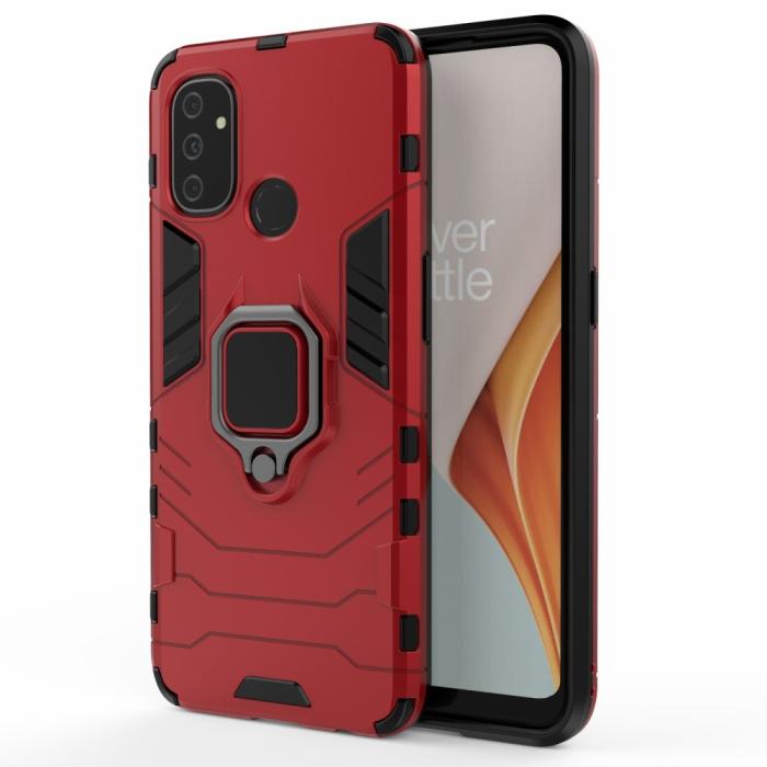 Bild 1, OnePlus Nord N100 - Hybrid Ring Skal - Röd