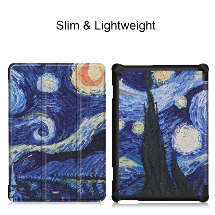 Bild 4, Lenovo Tab M10 TB-X605F TB-X505F Tri-Fold Fodral - Brush Painting
