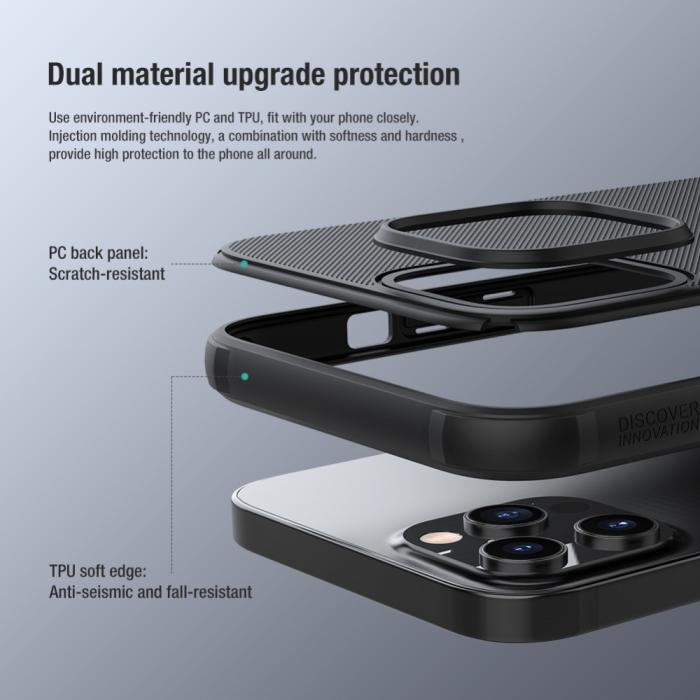 Bild 4, iPhone 13 Pro - NILLKIN Shield Frostat Skal - Röd