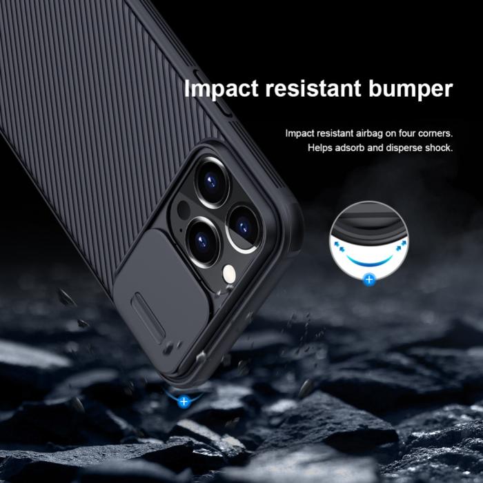 Bild 6, iPhone 13 Pro - NILLKIN CamShield Pro Mobilskal - Svart