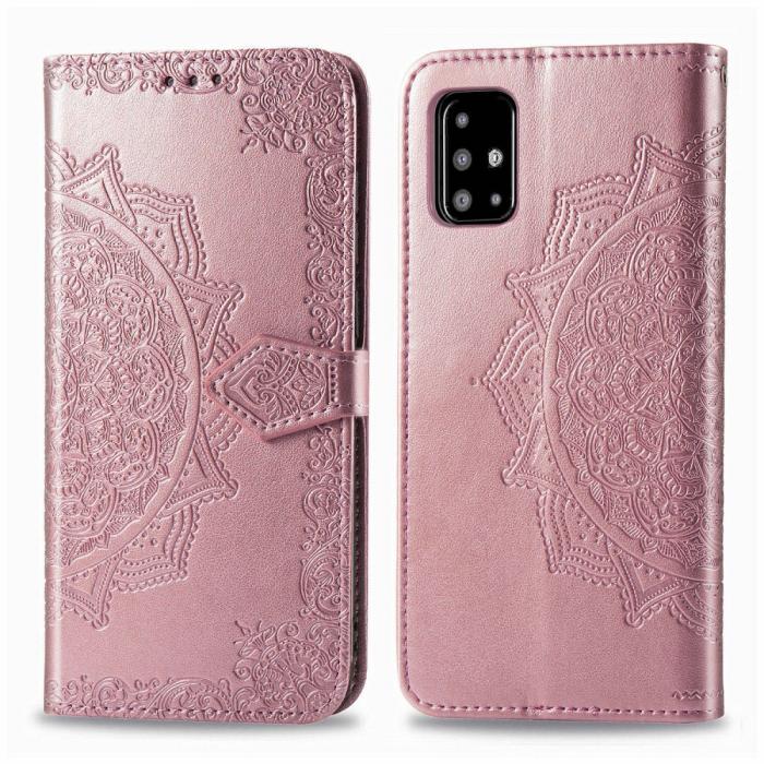 Bild 2, Samsung Galaxy A51 - Mandala Plånboksfodral - Roséguld
