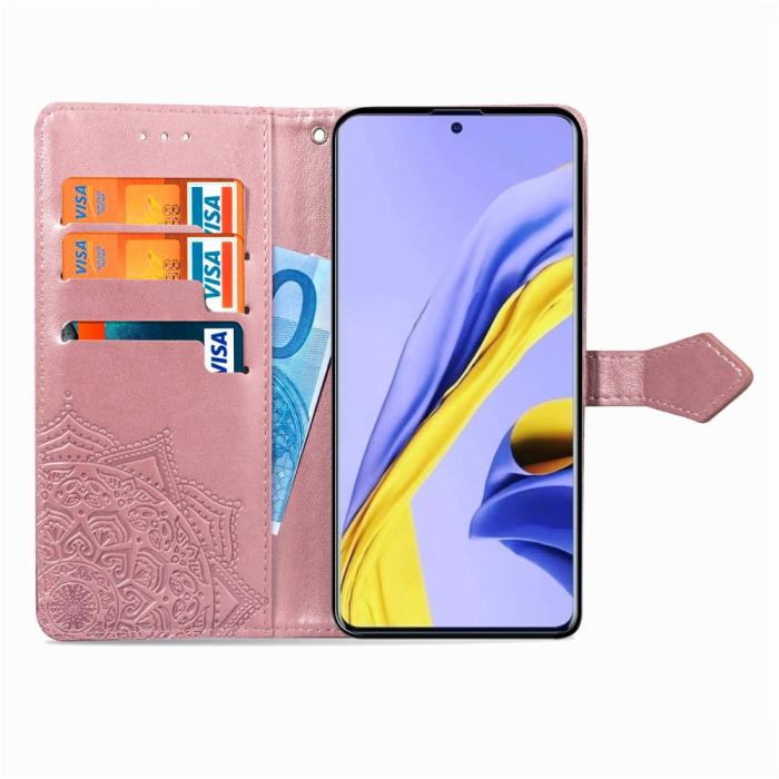 Bild 5, Samsung Galaxy A51 - Mandala Plånboksfodral - Roséguld