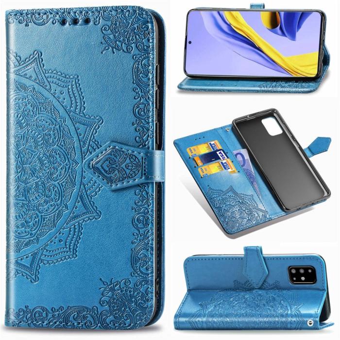Bild 1, Samsung Galaxy A51 - Mandala Plånboksfodral - Blå