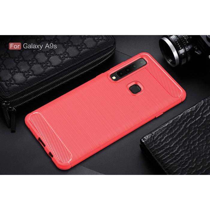 Bild 2, Samsung Galaxy A9 (2018) - Brushed TPU Skal - Röd