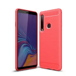 Samsung Galaxy A9 (2018) - Brushed TPU Skal - Röd