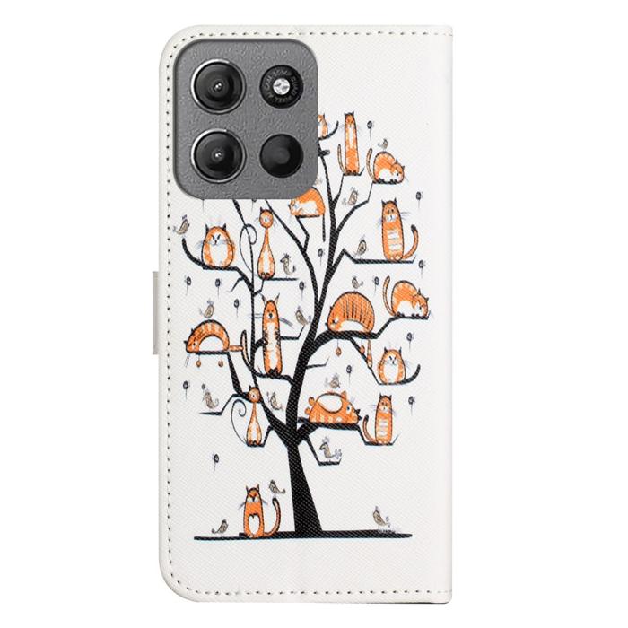 Bild 5, Motorola Moto G86 Power/G86 5G Fodral Läder Katt Träd