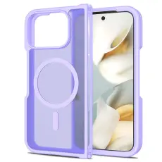 Google Pixel 10 Pro Fold Skal MagSafe Hybrid Skin Touch Lila
