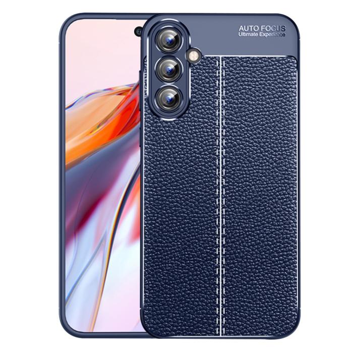 Bild 1, Samsung Galaxy A35 5G Skal Litchi Textur Blå