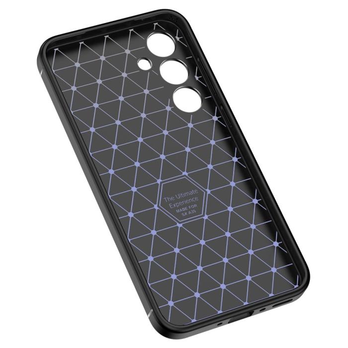 Bild 3, Samsung Galaxy A35 5G Skal Litchi Textur Blå