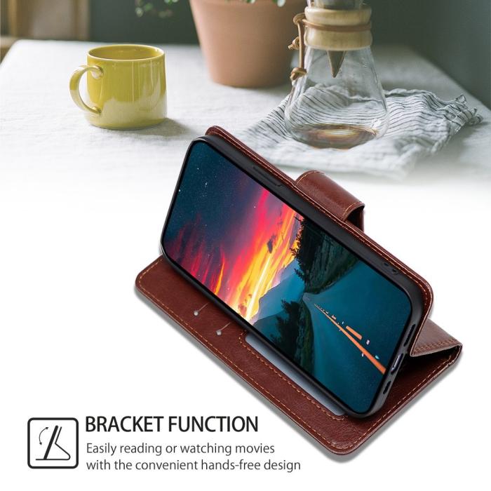 Bild 3, Samsung Galaxy S23 Plus Fodral Läder Brun