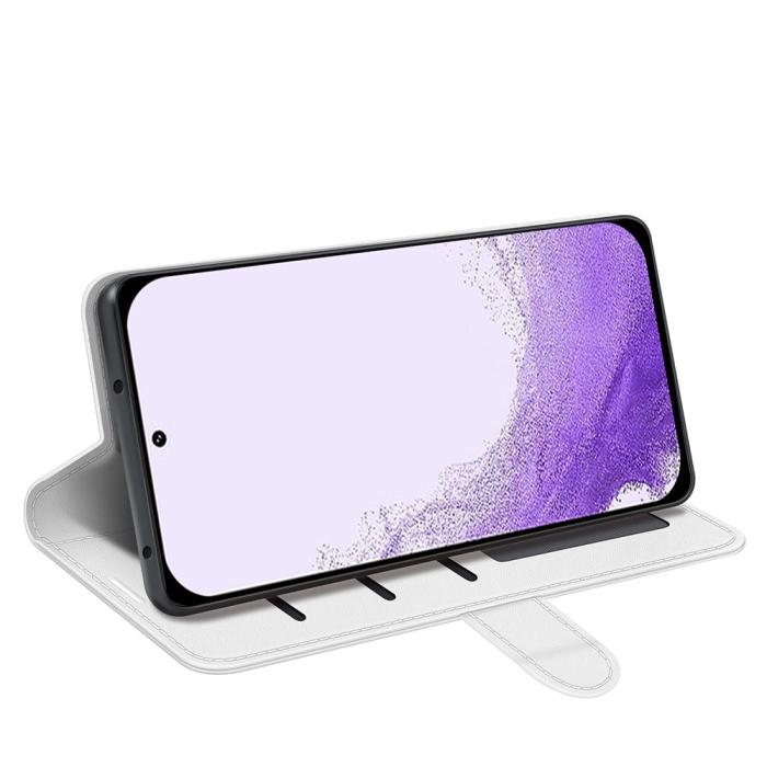 Bild 3, Samsung Galaxy S23 Fodral Crazy Horse Läder Vit