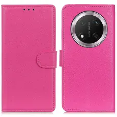 Honor Magic7 Lite Fodral Litchi L&auml;der Rosa