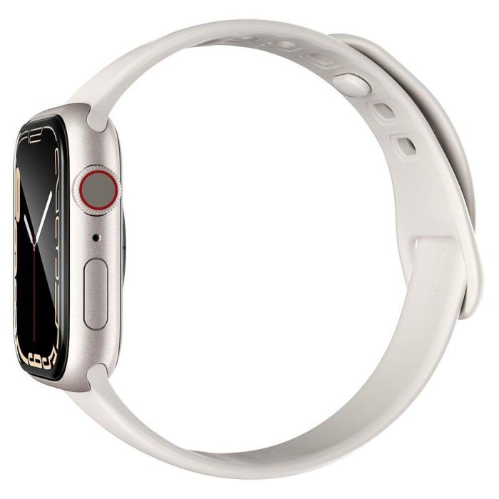 Bild 5, Spigen Apple Watch 7/8/9 45 mm Skärmskydd 2-PACK ProFlex Ez Fit