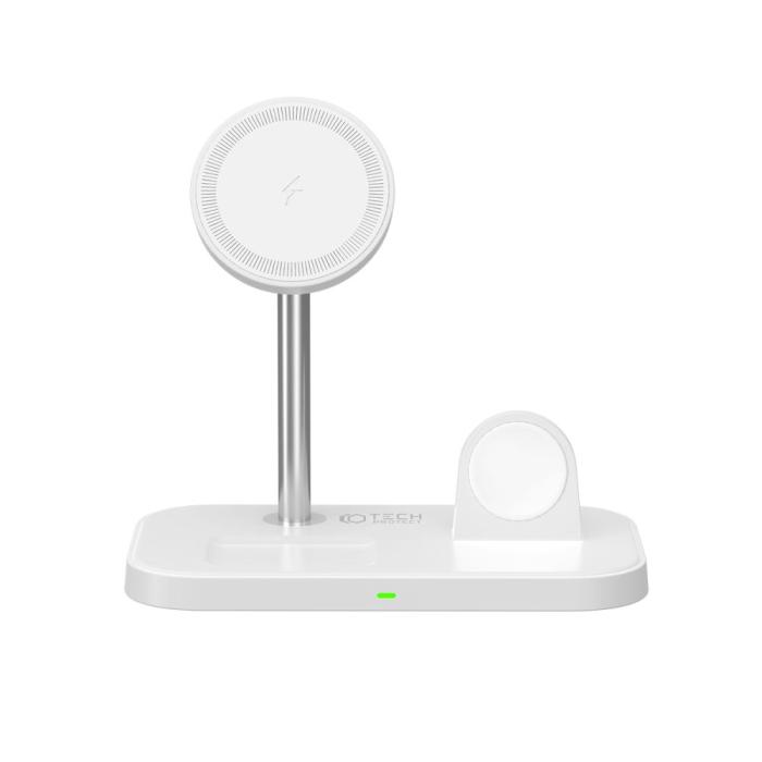 Bild 5, Tech-Protect 15W 3in1 MagSafe Magnetisk Trådlös Laddare Vit