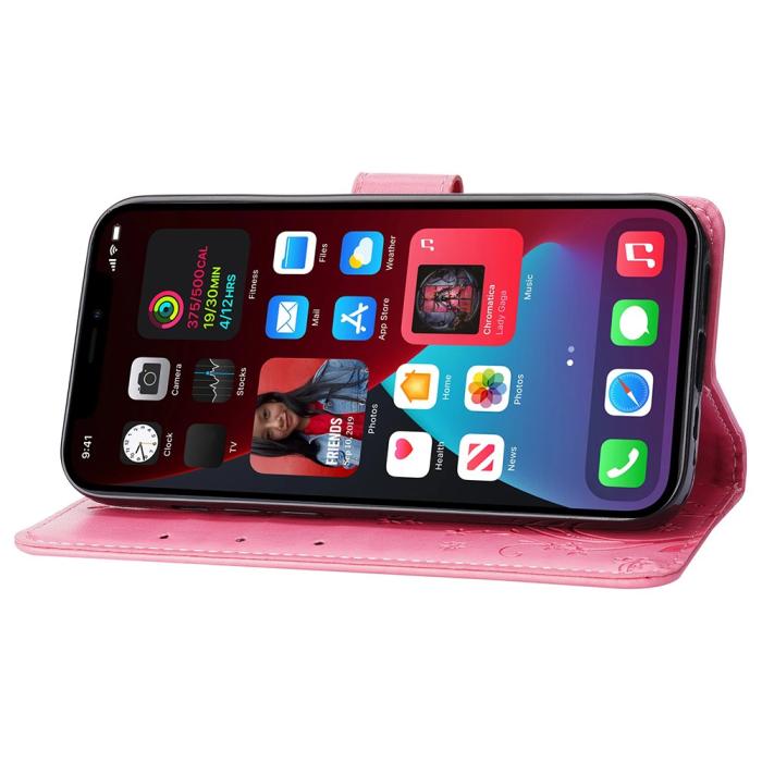 Bild 3, iPhone 15 Plus Fodral Med Blommigt Tryck Rosa