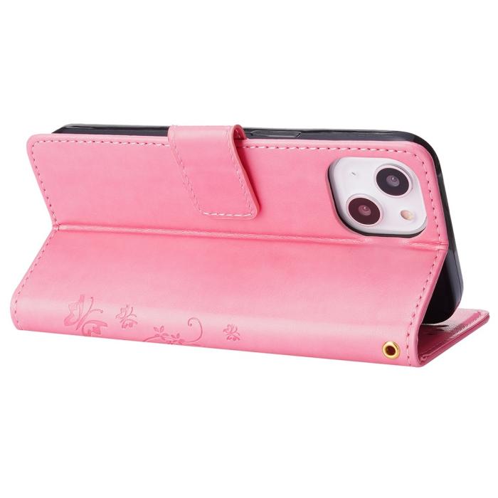 Bild 4, iPhone 15 Plus Fodral Med Blommigt Tryck Rosa