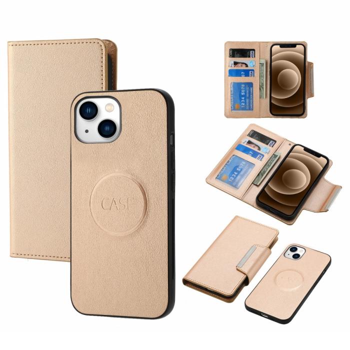 Bild 1, iPhone 15 Plus 2in1 Magnet Fodral Guld