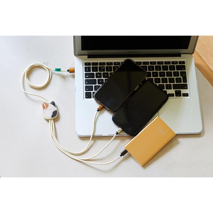 Bild 5, Squishmallows Laddningskabel 1,2m 3in1 USB-C/Micro/Lightning Cam