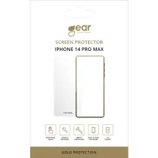 GEAR iPhone 14 Pro Max Sk&auml;rmskydd 2.5D Helt&auml;ckande H&auml;rdat Glas